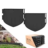 Flexible Rasenkante Kunststoff (10,7 m, Schwarz) - Höhe 13 mm - Unsichtbare Raseneinfassung aus recyceltem Plastik - Einfach zu montieren - Stabile Beeteinfassung Beetumrandung Garten Pflasterkante