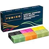 Fumino Frisches Handgemachtes Luxus-Schmelzwachs Essentiell Multipack-Set 12 Duftwachs-Stücke 6 Düfte Intensiver Duft mit Bienenwachs und Kokosöl