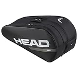 HEAD Unisex-Adult Tour Racket Bag L Tennistasche, Schwarz/Weiß, L