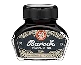 Barock 1910 Anthrazit, Schreibtinte für Füllhalter, Glasfedern, Tintenroller, Füllhaltertinte im Tintenfass, 30 ml, grau