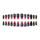 24 Stück Glamouring Gradient Art Ergonomische Form Schnell Tragen Für Besondere Anlässe Fantasy Press On Nagel