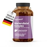 Leber Komplex - mit Mariendistel, Artischocke, Löwenzahn & Cholin - 240 Kapseln - 80% Silymarin - ohne Zusätze, hochdosiert, in Braunglas, labor geprüft, in Deutschland produziert
