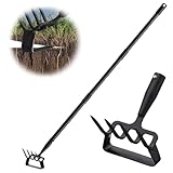CNSTZX Gartenhacke 94-167cm Einstellbarer Hula Hacker und Gartenrechen 2 in 1 Edelstahl Handheld Hoes Garten Werkzeug Scuffle Hacke Aktion Hacke für Unkraut/Lockerung Boden