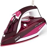 Clatronic® Dampfbügeleisen mit Keramiksohle | 2600W | Bügeleisen mit Dampf | 350ml Tank | schnelle Aufheizzeit | Steam Iron mit Tropfstopp und Anti-Kalk | Bügeleisen Dampf | DB 3705