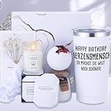 20oz Edelstahl Isolierflasche, Thermoskanne mit Deckel, Leakproof, Geschenkidee für Frau/Mann - perfekt für Familie, Kollege, Freundin, Oma, Opa (Geschenkkorb)