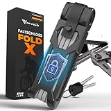 MIVELO Fahrradschloss Faltschloss hohe Sicherheit 85cm lang I Fahrrad Schloss mit Schlüssel inkl. Halterung I Ideal für E Bike, MTB & Rennrad I Bike Lock (Schlüssel, 85 CM)