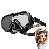 Taucherbrille, Anti-Beschlag Schnorchelbrille, UV-Schutz Schwimmbrille, Schnorchelmaske für Erwachsene, Tauchmaske, wasserdicht, kein Auslaufen, Schnorchelzubehör, Augenschutz für Damen, Teenager