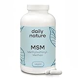 dailynature MSM Kapseln hochdosiert | 1600 mg MSM Pulver pro Tagesdosis | 365 Kapseln | Nahrungsergänzungsmittel mit Methylsulfonylmethan | vegan & ohne Zusätze | glutenfrei | laktosefrei