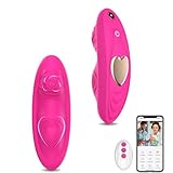 Hmxseu Tragen Butterfly Vibrator mit App-Gesteuerter Vibratoren Silikon Vibratorensets Leiser Magnetischer Liegevibrator mit 9 Vibrationsmodi Masturbations Sexspielzeug G-Punkt-Vibrator für Frauen