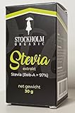 Stockholm Organic - Stevia Pulver (Extrakt, Reb-A  97%) ohne weitere Zusätze, 30 g