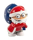 P:os 30180 - 3D Figur Mainzelmännchen „Weihnachtsmann“, Spielfigur aus PVC, ca. 5,5 cm hoch, zum Sammeln, Tauschen und Spielen