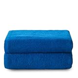 Top Towel - Plus - Große Badetücher - Badetücher - 2 Duschtücher - 70x140 cm - 100 % Baumwolle - Blau