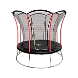 Ultrasport Gartentrampolin Trampolin Ø 244 cm, GS Zertifikat, Lotus, ovales/rundes/eckiges Gartentrampolin mit Sicherheitsnetz, gepolsterte Stangen, gepolsterte Randabdeckung, sicher, Outdoor