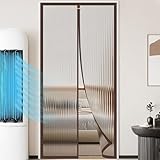 Isolierter Türvorhang,Magnet Wärmeschutzvorhang Tür Transparent Kalteschutz Isolier Schutz Vorhang Für Tür Wasserdicht Magnet Thermo Türvorhang Fliegengitter für Balkontür Wohnzimmer Terrassen Küchen