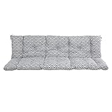 PATIO Hollywoodschaukel Auflage 180x50 Frigiliana Bankauflage groß für Sitzfläche Rückenlehne einteilig mit Schnüren