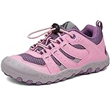 Mishansha Turnschuhe Kinder Herbstschuhe Trekkingschuhe Mädchen Sneaker Outdoor Wanderschuhe Rosa 34
