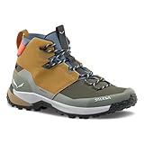 Salewa Herren Puez 2 Mid Powertex Stiefel - Wasserdichter Wander- & Trekkingstiefel, Golden Brown/Shadow, 48.5 EU