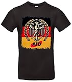 AFD T-Shirt mit Bundesadler Deutschland Fan-Shirt für Politik-Interessierte, Schwarz, M