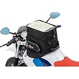 QBag Tankrucksack Motorrad Magnet Tanktasche Motorrad Tankrucksack 01 Magnet / Riemen, haftstarke Magnete, Riemenbefestigung, 3 Außentaschen, großes getrenntes Hauptfach, formstabil, Tragegriff, Schwarz, 20 – 27 Liter