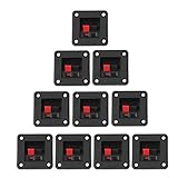 BUBEFSKD Feuchtigkeitswiderstandslautsprecher Anschlussbrett Postbrudeplatte Rot Und Schwarze Bänder Junction Box Wärme Dissipation Lautsprecher Ständer Paar