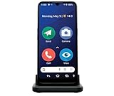 Doro - 8200-4G-Smartphone für Senioren - Ohne Vertrag - 6.1'' Display - Notruftaste mit GPS - Dreifachkamera - Klarer Klang - Spritzwassergeschützt - Inklusive Ladesockel - Blau