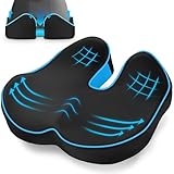 POOTACK Ergonomisches Sitzkissen mit Memory Foam, für verbesserten Sitzkomfort, geeignet für Bürostühle, Schreibtische und Gaming-Stühle