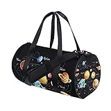 Sonnensystem Galaxy Sporttasche, Reisetasche, Reisetasche mit verstellbarem Riemen, Planet, Sonne, Mond, Rucksack, Wochenendtasche, Gepäcktasche für Männer und Frauen, mehrfarbig, Einheitsgröße