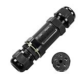 Wasserdichter Kabelverbinder IP68 2-5 Polig für Kabeldurchmesser 3-11 mm - Verbindungsdose für Erdkabel, Gartenbeleuchtung, Außenanwendungen, langlebig und feuersicher