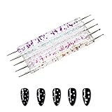 Nagelkunst-Punktierwerkzeug, 5 Stück, doppelseitiger Nagel-Punktierstift, Marmorierwerkzeug für Nageldekoration