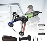 MTHHSXB Edelstahl-Rundrohr-Stahlrohrschleifer, Bandschleifer, Ziehmaschine, 7/180 mm, 800 W – 6 Geschwindigkeiten, einstellbar, Polieren und Schleifen von zylindrischen Rohren für A
