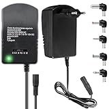 Retoo Universal AC Adapter 12V Netzteil mit 6 Austauschbare Spitzen auf DC 3V 4.5V 5V 6V 7.5V 9V 12V, Steckeradaptern Konverter Wechselrichter Ladegerät, Steckernetzteil, Universalnezteil, Ladekabel