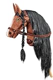 PONNIE Steckenpferd Ponnie Lucky A4, Hobby Horse, Pferde Spielzeug für Kinder, mit handgemalten Augen, hergestellt in Einer geschützten Werkstatt Size S
