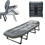 MDDKOP Campingbett klappbar - Campingliege extra breit - Upgraded klappbett mit matratze Outdoor & Indoor - Stabil und langlebig Klappbett Gästebett faltbar - Garten Camping Angeln Festival Reise(190x