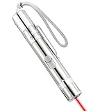 LED Pointer Interaktives Spielzeug für Katzen, 7 in 1 und 5 Muster mit USB Wiederaufladbar Light Licht, Katzen Spielzeug Mini Tragbar Taschenlampe, Kätzchen Trainingsgerät Mit Edelstahlgehäuse