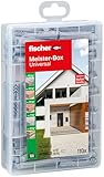 fischer Meister-Box Universal, 110-teiliges Dübelset, 6-10 mm Durchmesser, 35-60 mm Länge, für Heimwerker und Profis, optimal für das ganze Haus, UX / UX-R Universaldübel