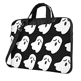 Laptoptasche mit niedlichem Geisterdruck, wasserdichte Laptophülle, lustige Laptop-Tragetasche, 39,6 cm (15,6 Zoll)