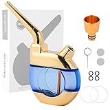Portable Hookah Mini Hookah Mini Shisha Handheld Größe,Reinigungswerkzeuge und leicht zu reinigen, Geschenk für Freund, Vater, Ehemann oder Freunde (Gold)