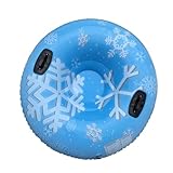 TOKIDNY PVC Aufblasbarer Tube Schlitten Dickwandig Kältebeständig Strapazierfähiges Outdoor Wintersportgerät und Platzsparend für Erwachsene