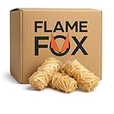 Flame Fox Anzündwolle XXL 10kg. I Kaminanzünder aus Öko-Holzwolle & Wachs für Kamin I Grill, Feuerschale, Ofen, 3kg, 5kg und 10kg