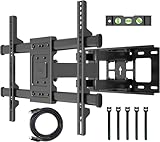 BONTEC TV Wandhalterung für 32-84 Zoll Bildschirme bis zu 60kg, Wandhalterung Fernseher Schwenkbar Neigbar Universal TV Halterung für Flach & Curved Fernseher & Monitor, Max VESA 600x400mm