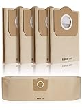 5 Stück Papierfilterbeutel für Kärcher 6.959-130.0, WD3 Staubsaugerbeutel Papier Filtertüten Beutel für WD3 1629 MV3 Premium A2201/2604/2251/2554/2504/2204 Filterbeutel Paperbags Staubsaugertüten