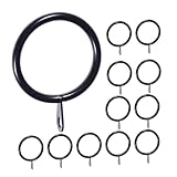 STOBAZA 20 Sätze Teiliges Gardinenringe aus Metall Robuste Vorhangringe in Schwarz für Duschvorhänge und Gardinenstangen Vielseitig Einsetzbare Vorhanghalter Einfache Montage ohne