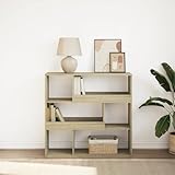NIVVHOH Bücherregal/Raumteiler Sonoma-Eiche 100x33x94,5 cm,Raumteiler Regal Bücherschrank Geeignet für Büro Wohnzimmer Schlafzimmer Studie