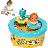 Drehbare Spieluhr, Tanzspieluhr, Innovative Dinosaurier-Oktaven-Box, Spieluhr mit Oktave-Drehung, Musikbox zum Tanzen, intelligente Spielzeugdekoration für