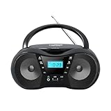 Zanthicia Breite Kompatibilität CD Player Nahtlose Wiedergabe mit Mehreren Geräten Einfach zu steuern ABS CD Player für Zuhause Langlebig, Schwarz