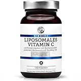 QIDOSHA® Vitamin C Komplex liposomal mit dem Markenrohstoff PureWay-C®, 120 Kapseln im Apothekerglas, Vitamin C liposomal plus Bioflavonoide, deutsche Fertigung, jede Charge in externem Labor geprüft
