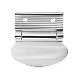 Milisten rutschfeste Faltbare Fußstütze für Dusche und Haushalt Platzsparendes Leicht zu Reinigendes Anti rutsch Pedal Geeignet für Schwangere und Senioren Silbernes Multifunktions