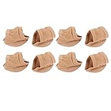Feuchtigkeitsspendende Fersensocken, Zehenlose Spa-Gel-Socken, 4 Paar, Dehnbar, für die Fußpflege (Hautfarbe)