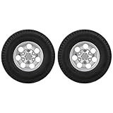 Baxnore RC-Autozubehör, hochwertiges 7-Loch-Radnaben-Vorderreifenset, langlebiges Gummi, schwarz, 85 x 21 mm, 2 Stück für 1/14 Traktor-LKW