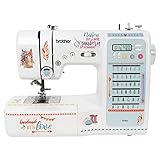 Brother FS40s Computer Nähmaschine perfekt für Fortgeschrittene und Nähanfänger mit kullaloo Nähkurs Material Set umfangreichem Zubehör Sticker zum Verzieren der Maschine kindersicher mit Fingerschutz